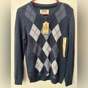 Boy’s Large Urban Pipeline argyle sweater. Brand new with tags